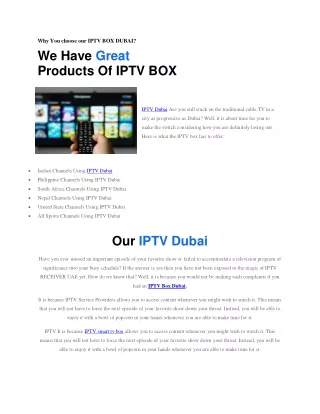 Buy IPTV BOX IN DUBAI