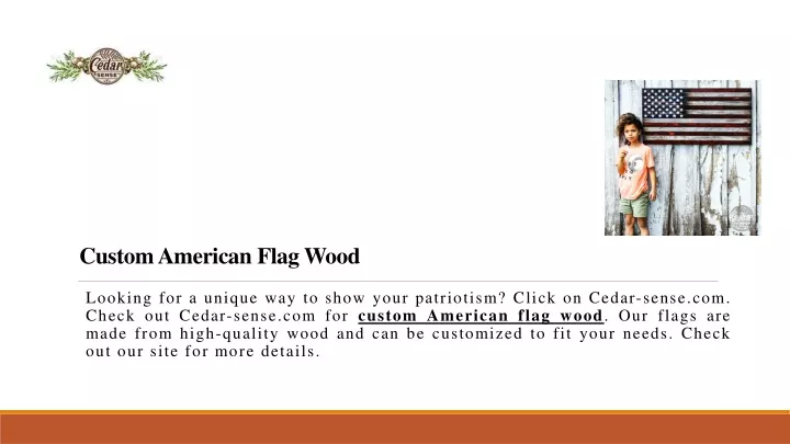custom american flag wood