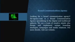 Brand Communication Agency | Inl-agency.com