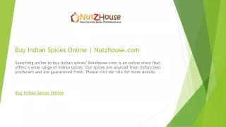 Buy Indian Spices Online  Nutzhouse.com
