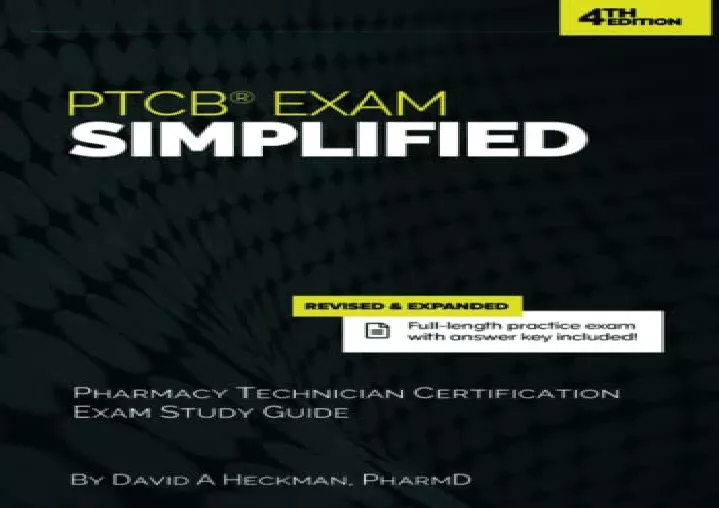 PPT - DOWNLOAD BOOK [PDF] PTCB Exam Simplified: Pharmacy Technician ...