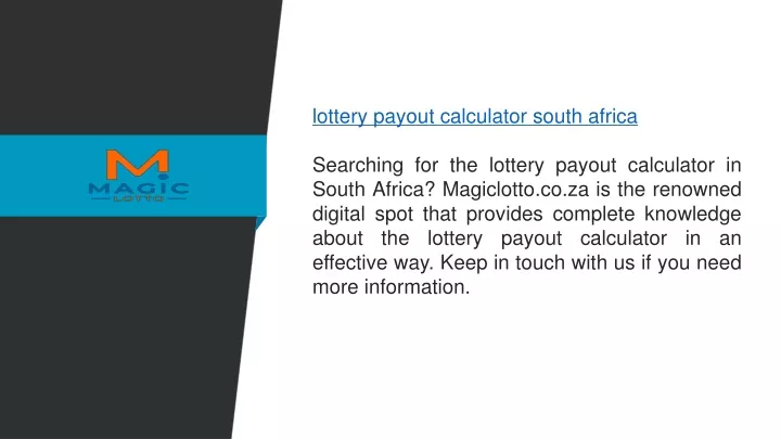 lottery payout calculator south africa searching