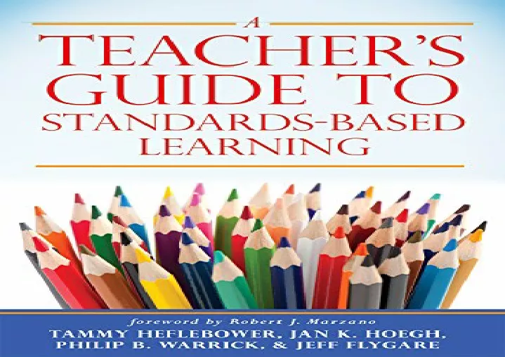 Ppt download pdf a teacher s guide to standards based learning an