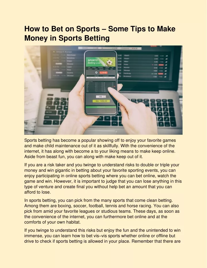 how to bet on sports some tips to make money