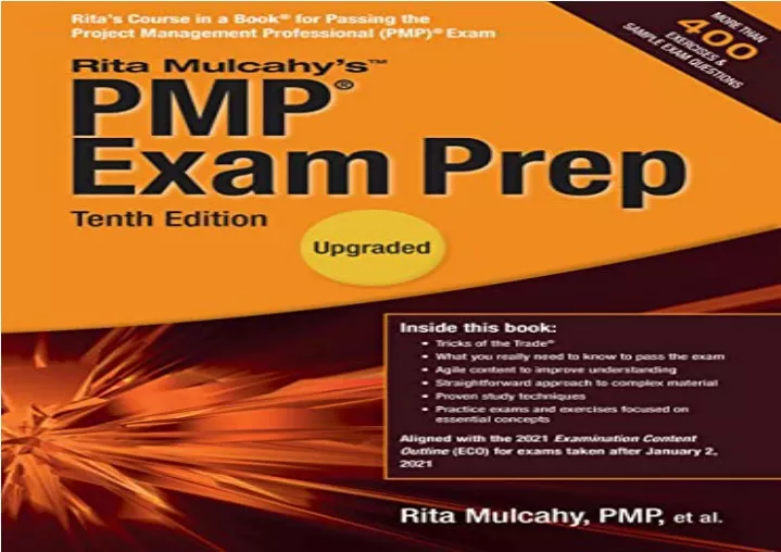 Ppt Free Read Pdf Pmp Exam Prep What You Really Need To Know To Pass The Exam Powerpoint