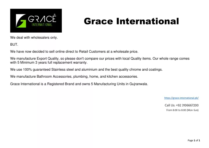 grace international