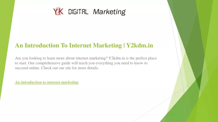 an introduction to internet marketing y2kdm in