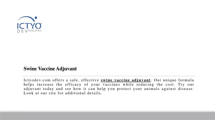 swine vaccine adjuvant