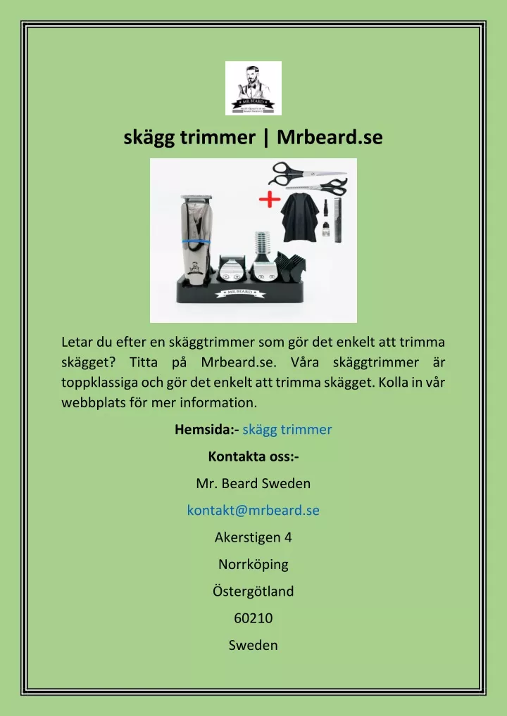 sk gg trimmer mrbeard se