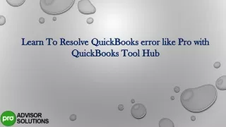 learn to resolve quickbooks error like pro with