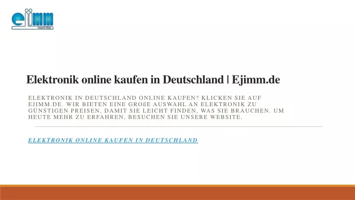 elektronik online kaufen in deutschland ejimm de