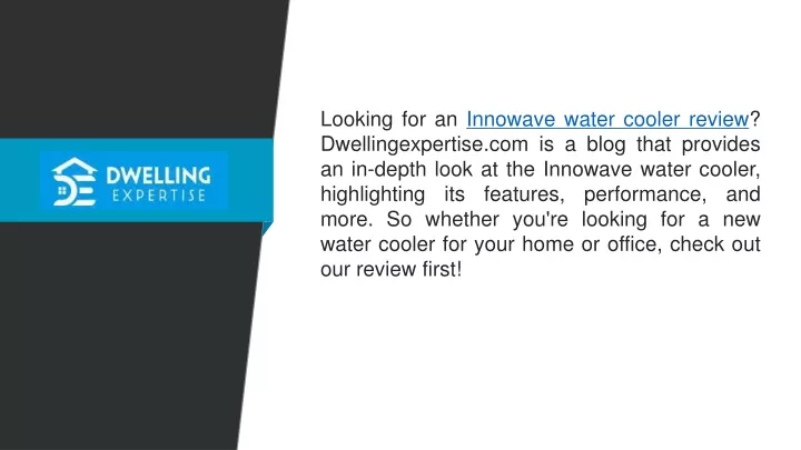 looking for an innowave water cooler review