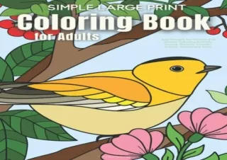 [READ PDF] Simple Large Print Coloring Book for Adults: Easy Designs for Women a