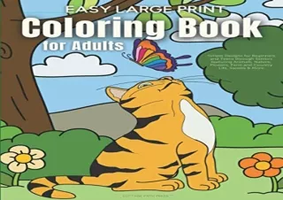 download Easy Large Print Coloring Book for Adults: Simple Designs for Beginners