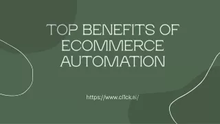 TOP BENEFITS OF ECOMMERCE AUTOMATION