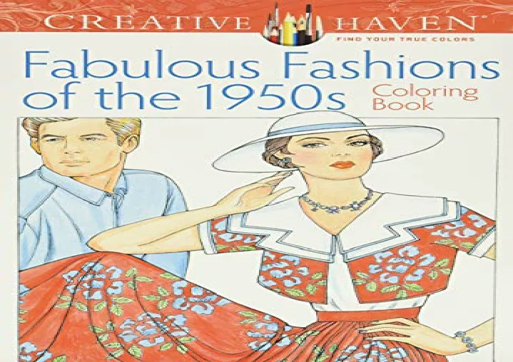 PPT (PDF BOOK) Adult Coloring Book Creative Haven Fabulous Fashions