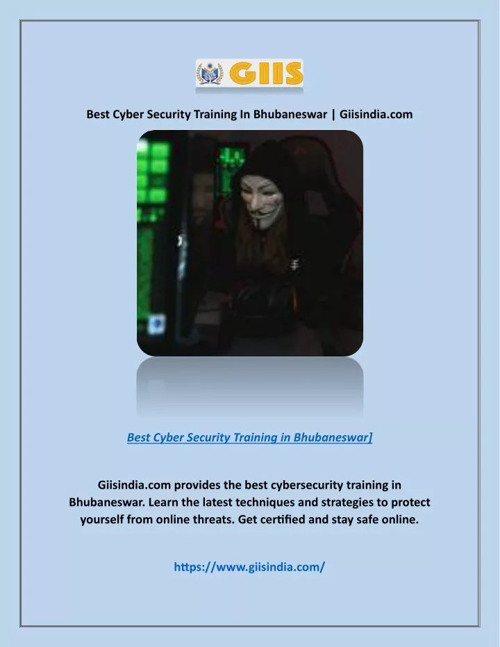 best cyber security training in bhubaneswar