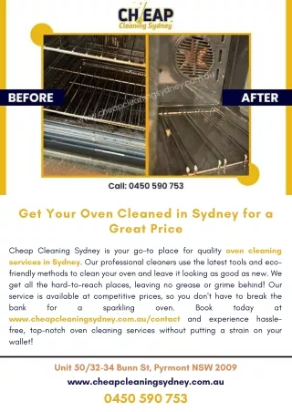 Get Your Oven Cleaned in Sydney for a Great Price