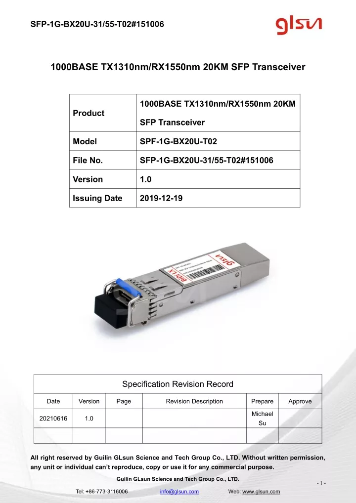 sfp 1g bx20u 31 55 t02 151006