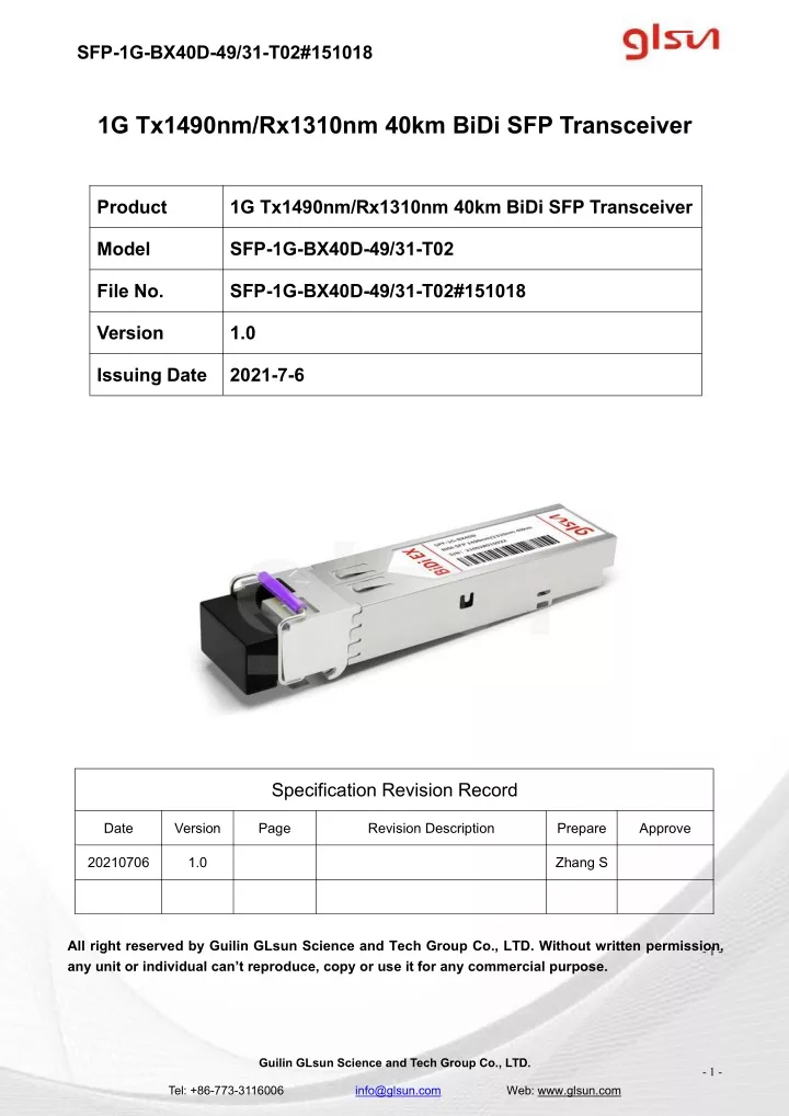 sfp 1g bx40d 49 31 t02 151018