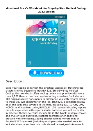 download Buck's Workbook for Step-by-Step Medical Coding, 2022 Edition