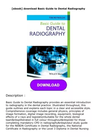 [ebook] download Basic Guide to Dental Radiography