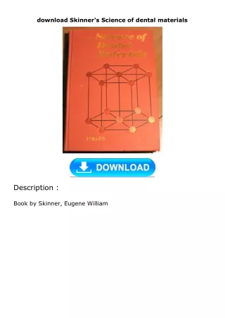 download Skinner's Science of dental materials