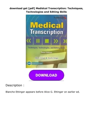 download get pdf medidcal transcription