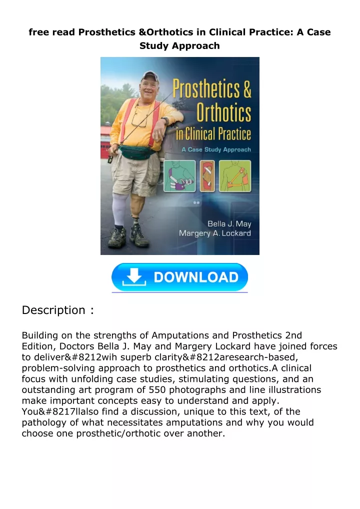 PPT - Free Read Prosthetics & Orthotics In Clinical Practice: A Case ...