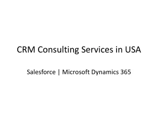 CRM solutions | CRM Consulting Services | CRM Solutions | USA
