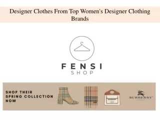 Designer Clothes From Top Women's Designer Clothing Brands