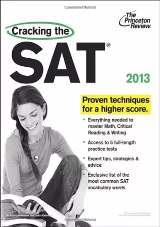 read ebook Cracking the SAT, 2013 Edition (College Test Preparation)