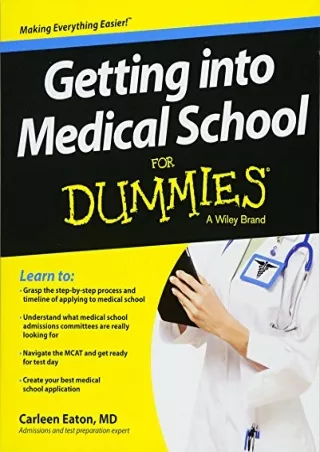 [ebook] download Getting into Medical School For Dummies