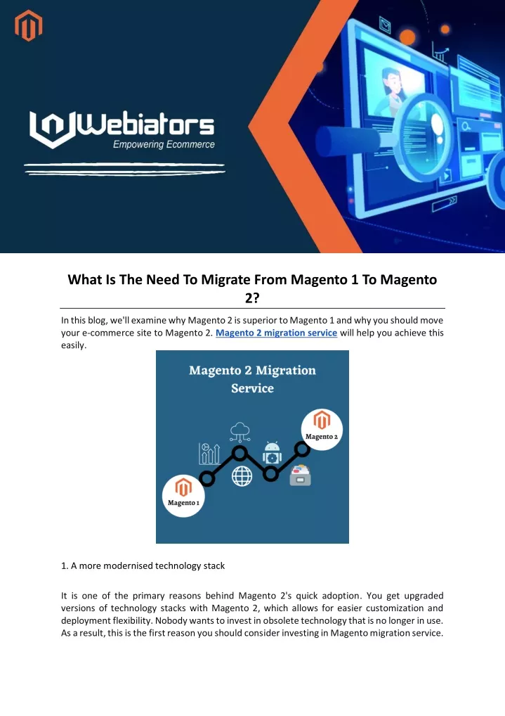 what is the need to migrate from magento
