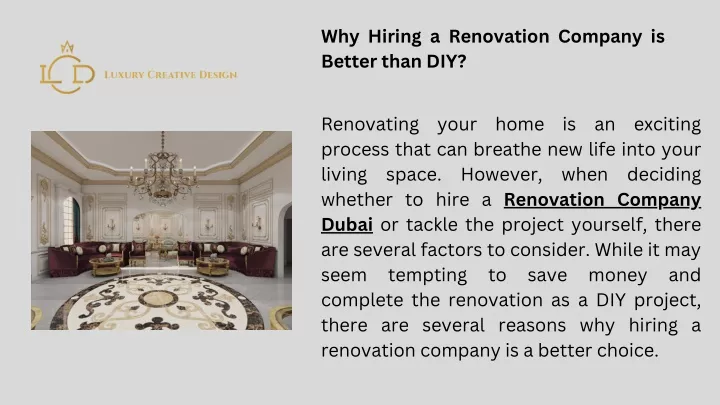 why hiring a renovation company is better than diy