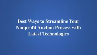 best ways to streamline your nonprofit auction