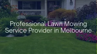 Professional Lawn Mowing Service Provider Melbourne