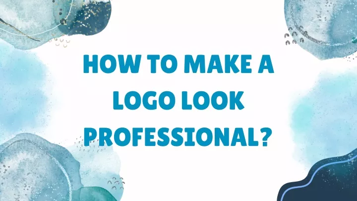 how to make a logo look professional