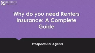 Complete Guide, why do you need Renters Insurance