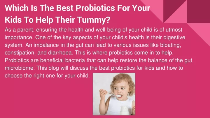 which is the best probiotics for your kids