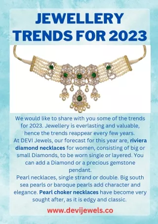 JEWELLERY TRENDS FOR 2023