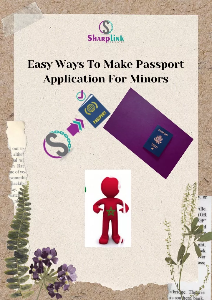 easy ways to make passport application for minors