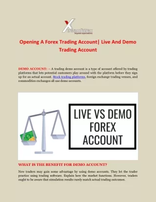 opening a forex trading account live and demo