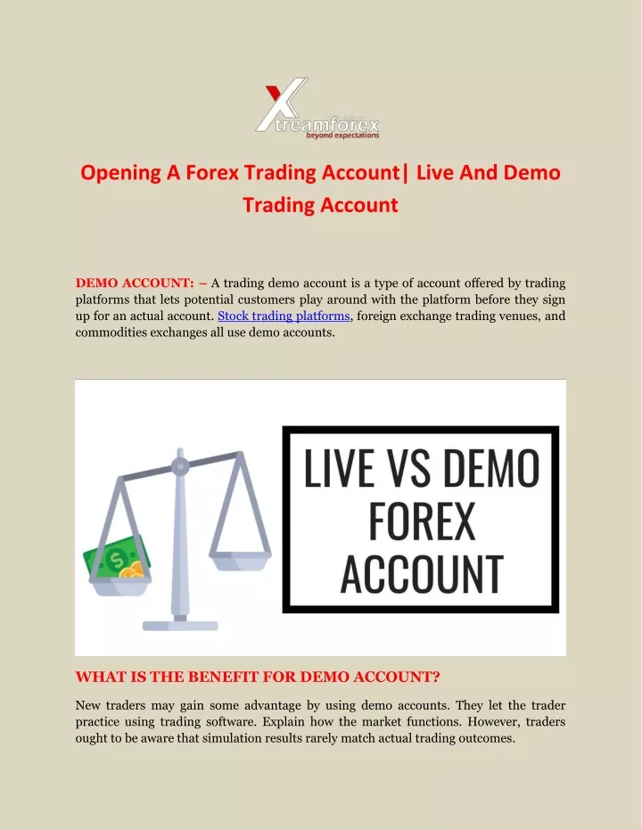 opening a forex trading account live and demo