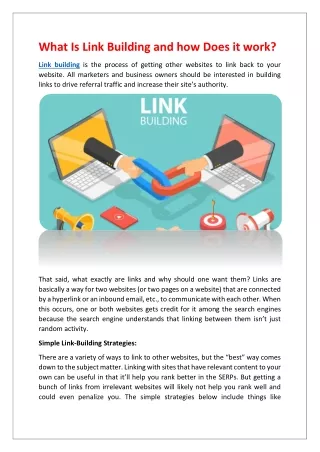 What Is Link Building and how Does it work?