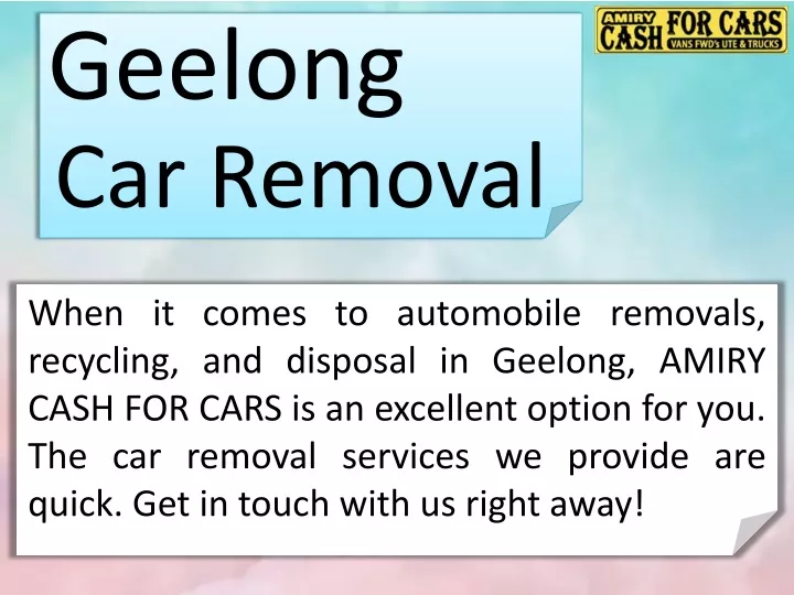 geelong car removal