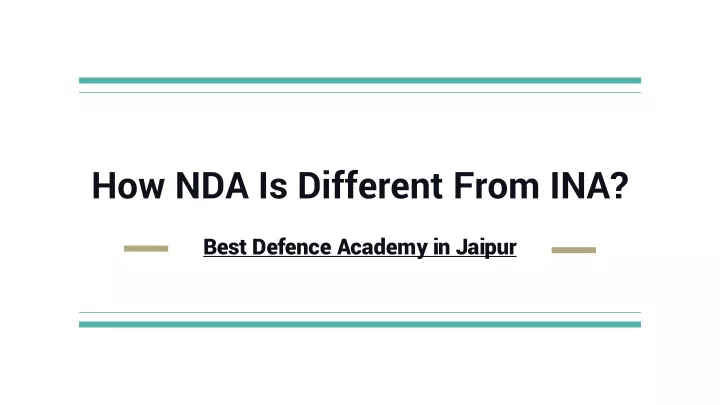 how nda is different from ina