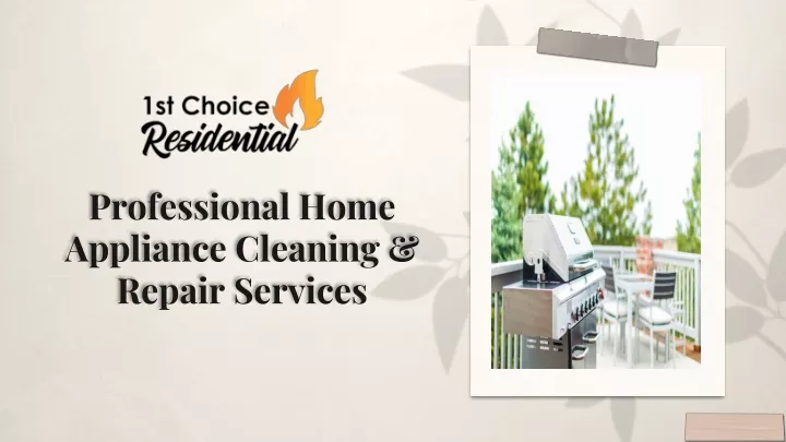 professional home appliance cleaning repair services