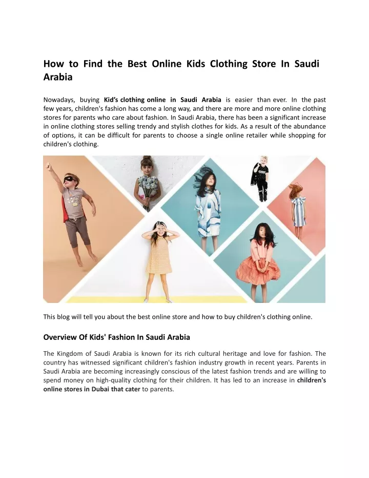 how to find the best online kids clothing store