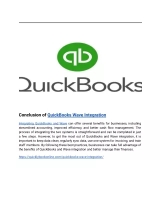 conclusion of quickbooks wave integration
